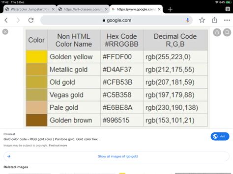 gold foil hex code.